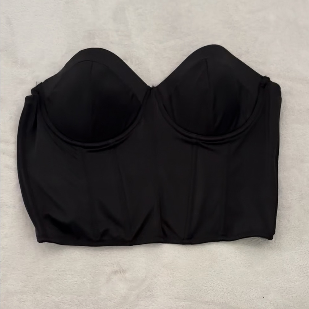 NWOT Black Crop Corset